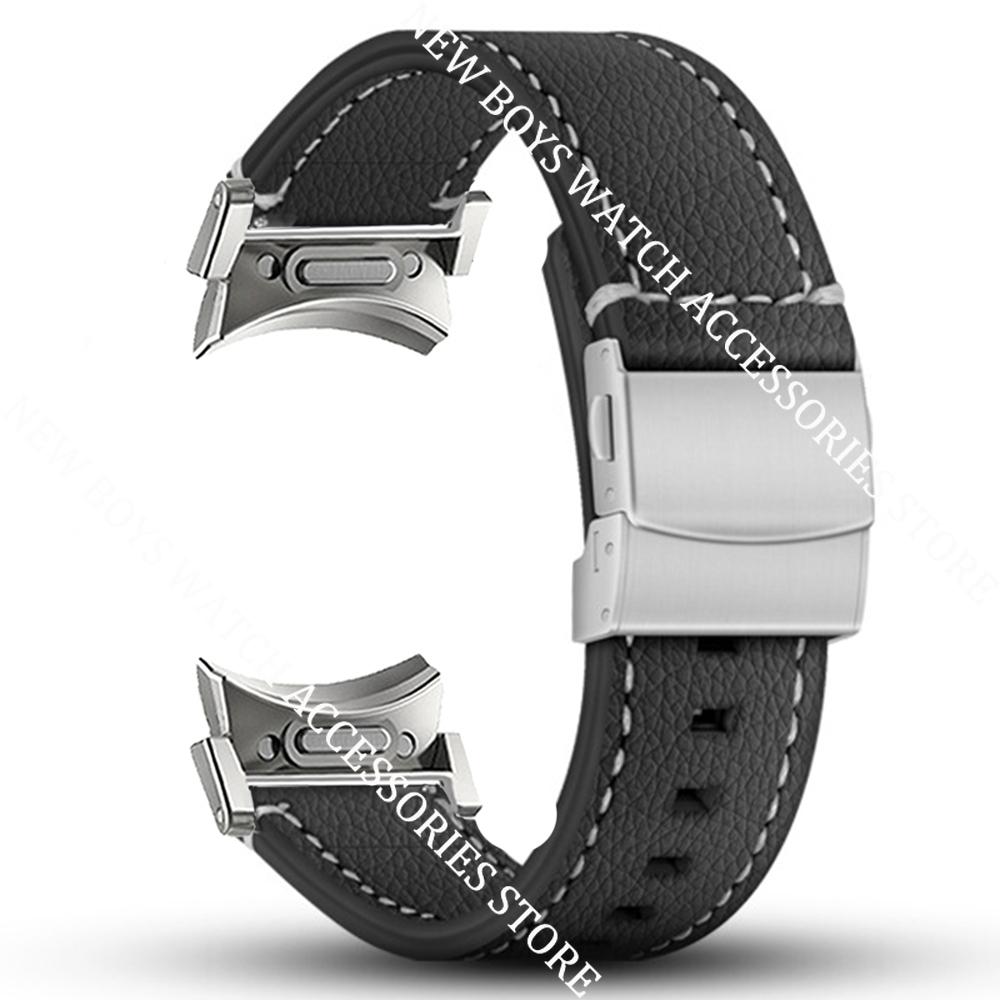 No Gaps Soft Genuine Leather Band for Samsung Galaxy Watch 7 40mm 44mm 6Classic 47/43mm 5pro Cowhide Strap Quick Fit Watch Band