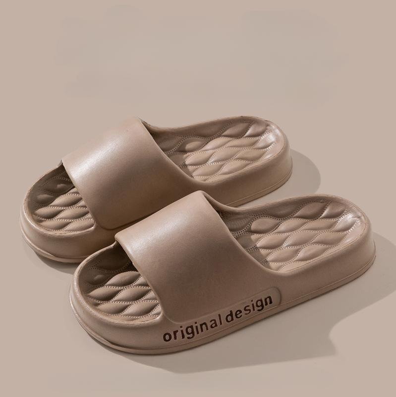 

Women Korean Style EVA Cloud Slides Thick Platform Soft Sole Non Slip Home Summer Beach Flip Flops Slippers Sandals 49 кавовий