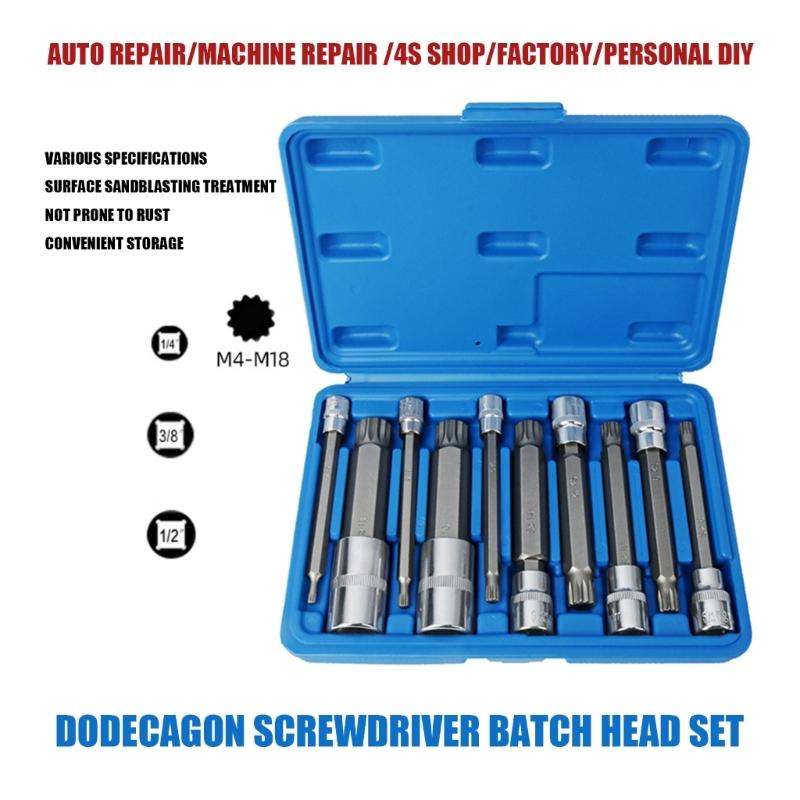 Professional Drive Impacts Socket Set 12 Point Batches Head Socket For Car Motorcycles And Industrial Equipment