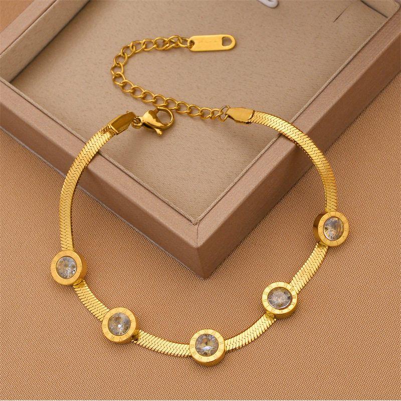 Fashion Cross-Border Hot Titanium Steel Bracelet Korean Style Fashion All-Match Elegant Titanium Steel No Fading Bracelet Women's Bracelet