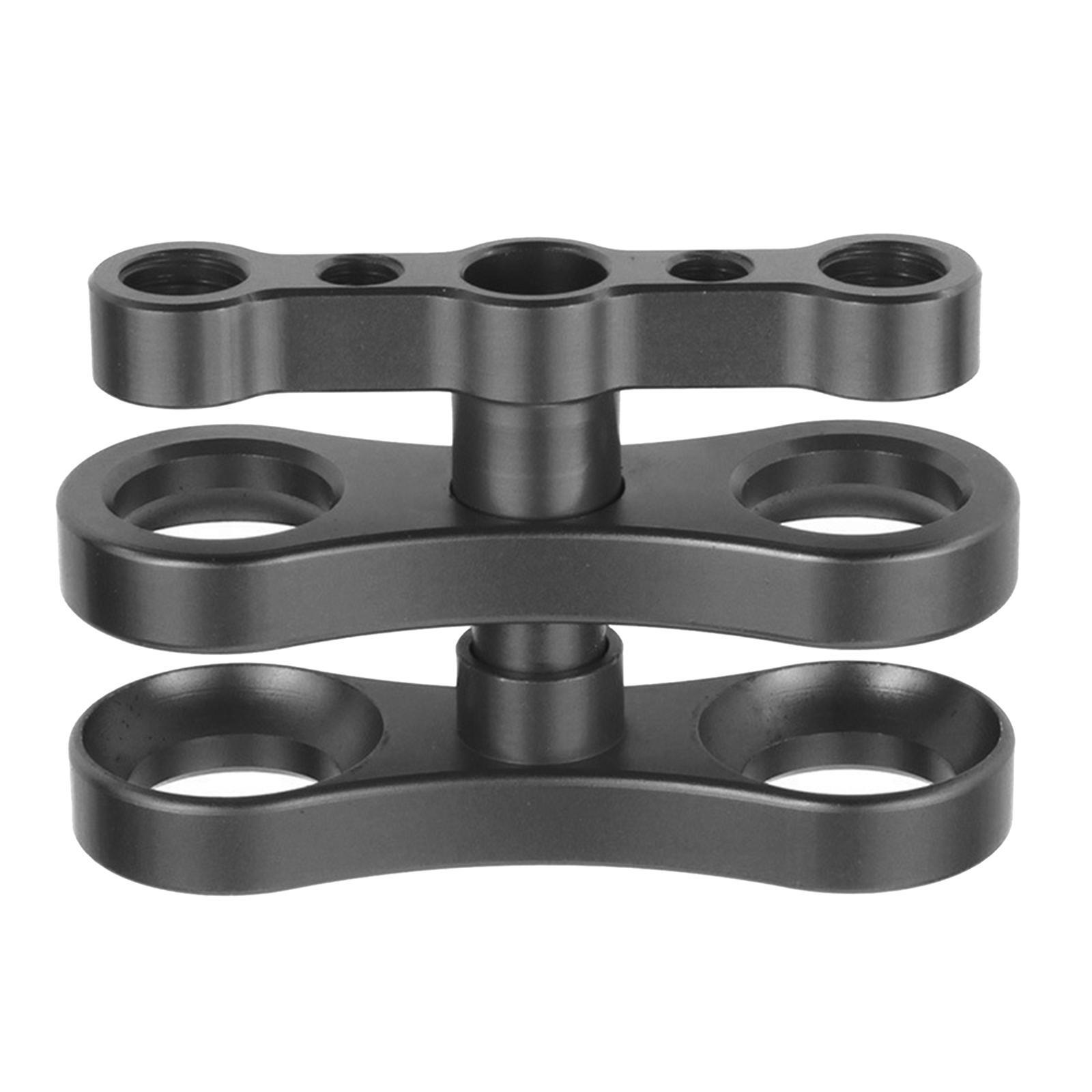 

Aluminum Alloy Scuba Diving Light Torch Dual Ball Joint Arm And 2 Butterfly Clip Clamp Mount For Underwater Photography Camera