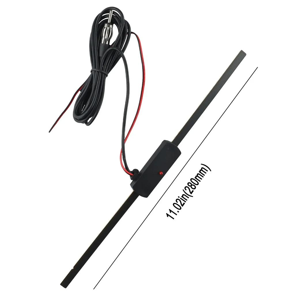 1pcs Car Antenna Amplifier Auto Black Booster Signal 7-foot Cable Replacement Universal Windshield New