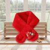 Autumn Winter Children's Scarf Chinese Style Zodiac Animals Red Scarf Cartoon Pony Plush Neck Warm Scarves New Year Gift
