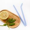 Healthy Eco Friendly Drinking Bent Glass Straws 200mmx8mm Reusable Glass Straws Set Multicolor for Cocktail Smoothie Milkshake