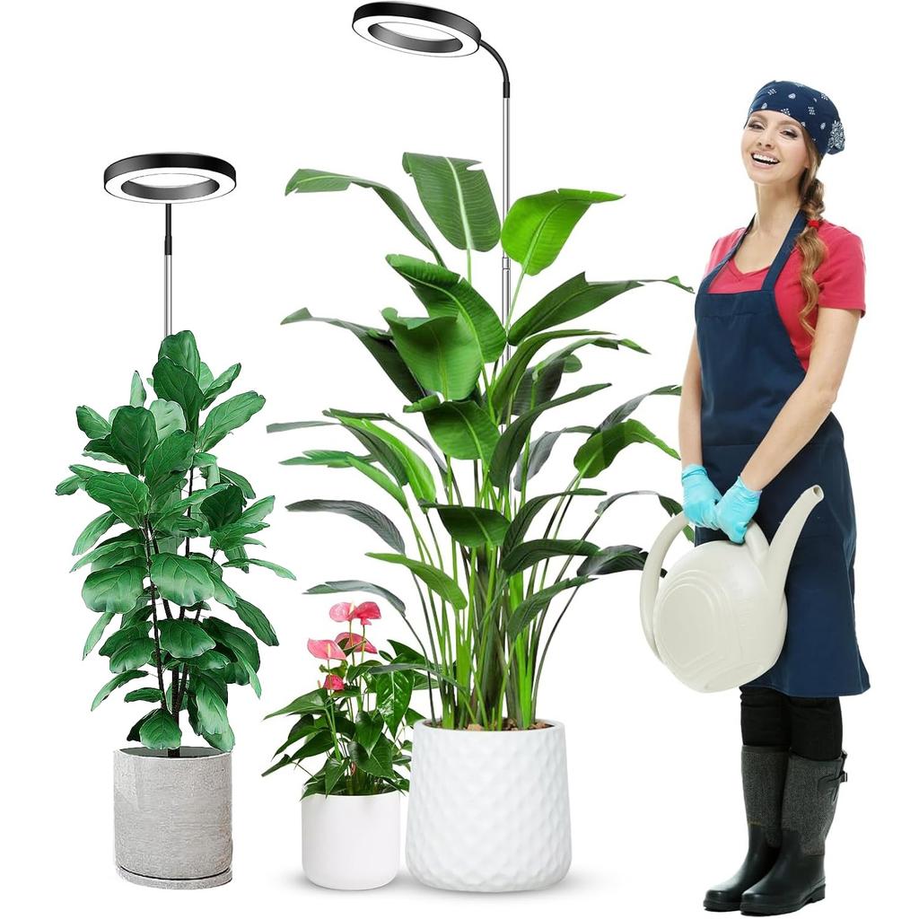 Xiaomi Museluce Grow Lights for Indoor Plants, 72 LEDs Full Spectrum Grow Lamp,Auto 3/9/12H Timer, 34-160cm Height Adjustable