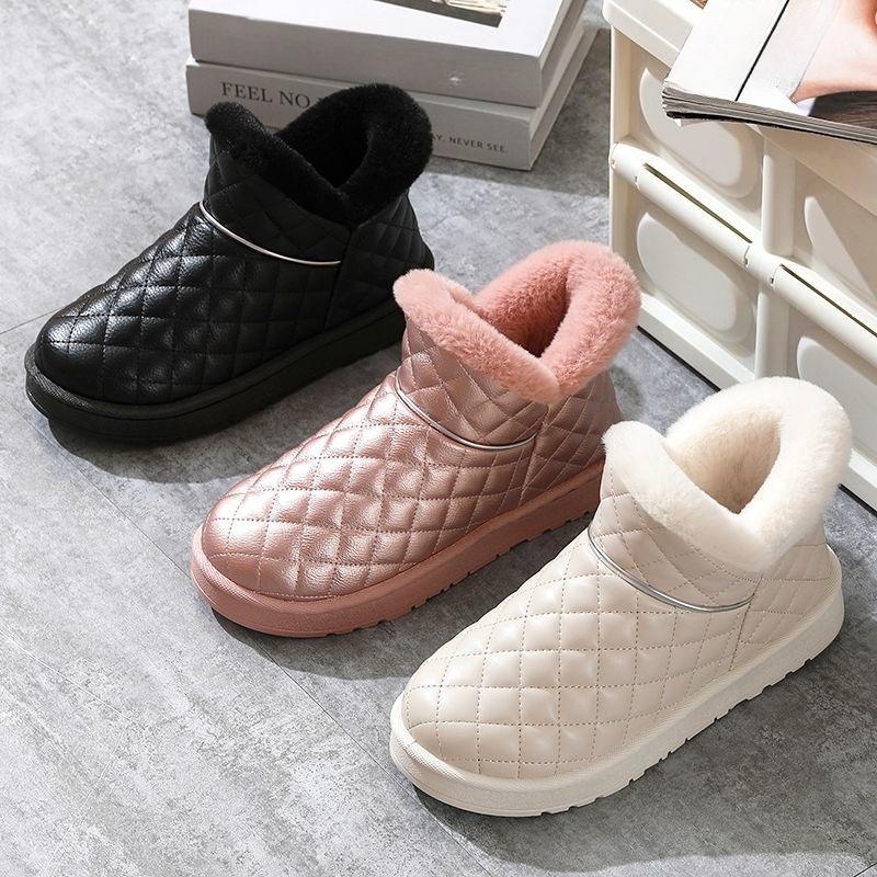 Fashion Flat Round Toe Women's Snow Boots Waterproof Ladies Shoes on Promotion 2025 New in Ankle Winter Novelty Y2k Hot Footwear Sale