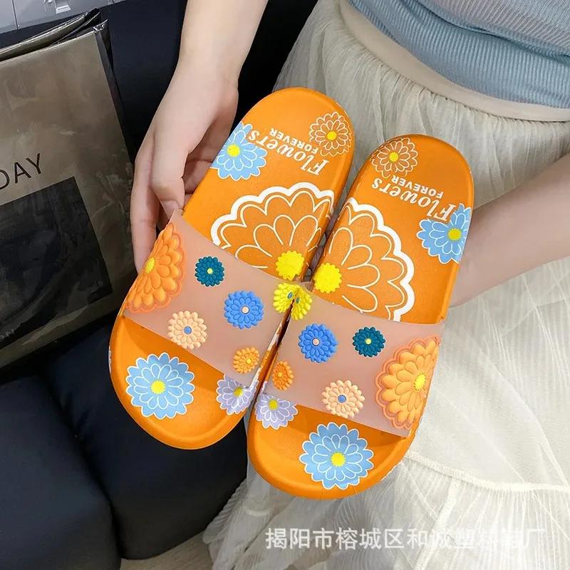 High-quality Summer Slippers Indoor Anti Slip Home for Couples Soft Soled Outdoor Cool Slippers Soft Soled Bathroom Women Shoes