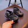 Kleinkind Sommer Zehengeschlossene Strandsandalen, Weiche Anti-Kick Lauflernschuhe für Alter 1-3, Infant Hohl-Design.