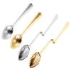 Te-spreder i rustfritt stål med krok Fine hull Te-intervallfilter for løsblads-te- og kaffebrygging Bærbar te-infuser for hjemreise