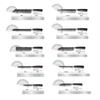 7CR17 8PCS Kitchen Knives Set Stainless Steel Sharp Chef Slicing Meat Cleaver Laser Damascus Pattern Chef Knife Sharp Knives Too