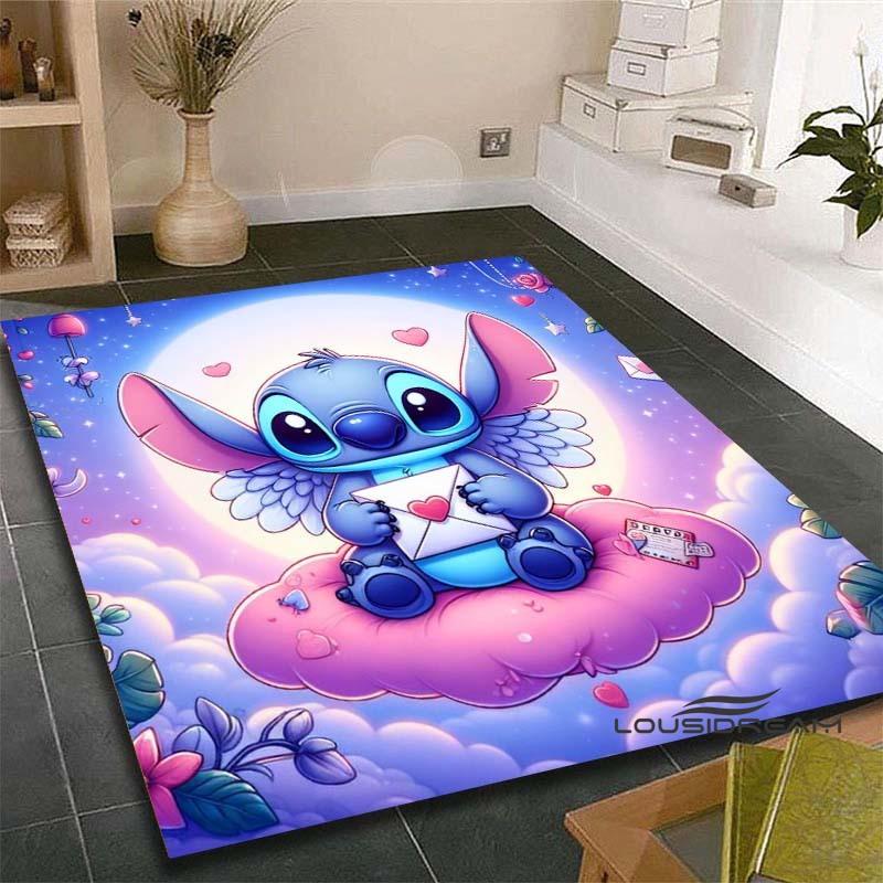3D Cartoon Sci-fi Movie (Stitch) Rug, Suitable for Living Rooms, Children's Rooms, Bedrooms, Sofas, Doormats, and Other Home Déc