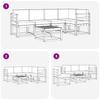 Outdoor Sofa Set with Cushions 6 Pcs Natural and Anthracite