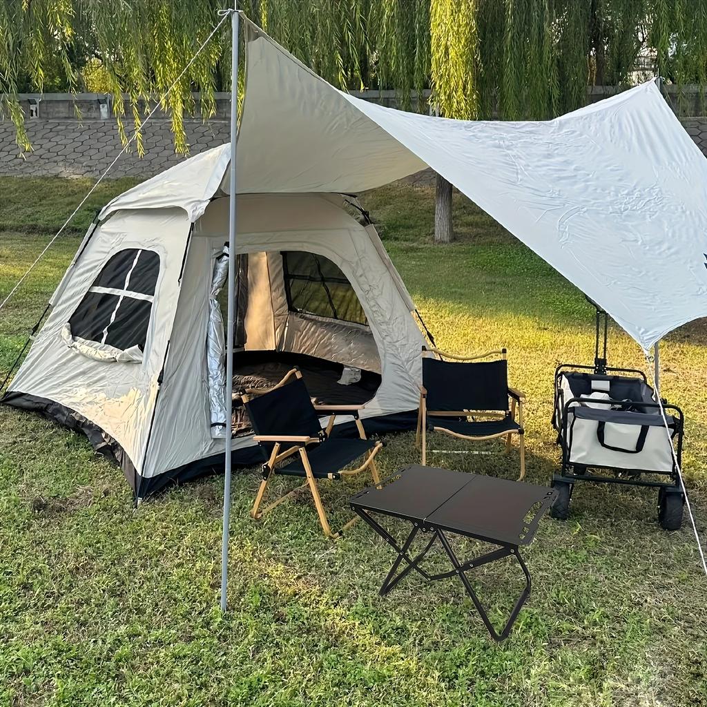 Leichter Klapp-Campingtisch, Picknicktisch mit Tragegriff, Stativfuß, Ideal für Outdoor-Aktivitäten, Campingzubehör