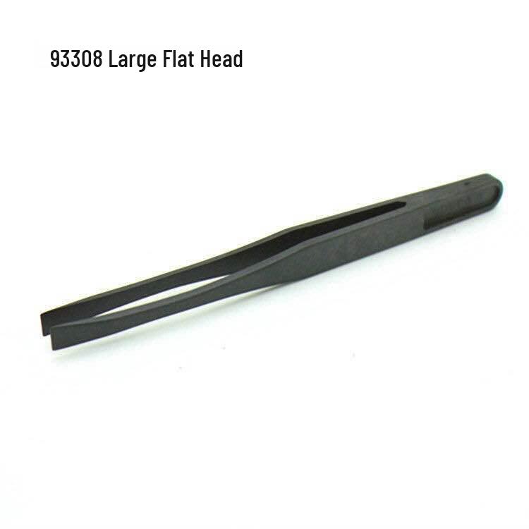 Anti-static Carbon Fiber Plastic Tweezers: Round & Wide Tip Clamps, Eco-friendly Insulation for Disassembly and Repair