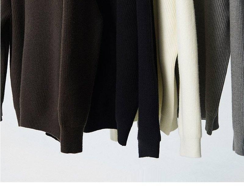 Men's American Retro Faux Two-Piece Polo Collar Sweater - Autumn/Winter Clean Fit Loose Casual Knitwear