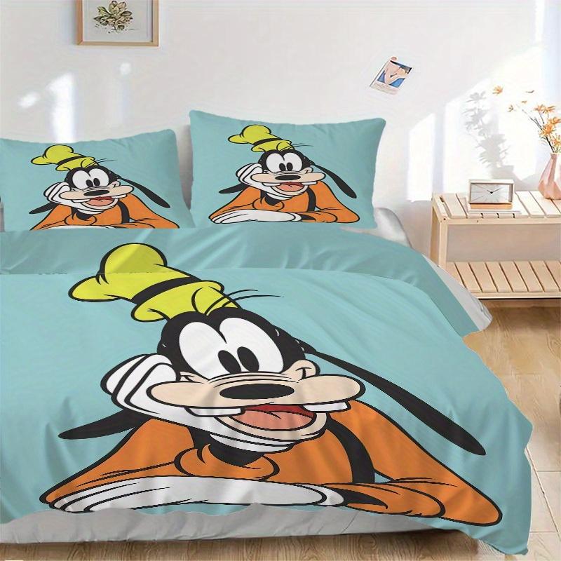 3pcs set Goofy Disney1pc of quilt cover+2pcs of pillowcase, no core, print bedding, All Seasons Bedroom Setting036
