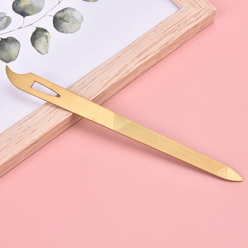 Stainless Steel Nail File Double Sides Thick Nails Pedicure Metal Nail File