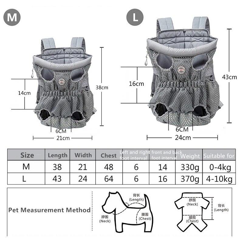 Rucsac portabil, respirabil, moale pentru piept pentru câini, pentru câini de talie mică, mijlocie, pentru călătorie în aer liber, geantă de transport pentru câini pentru chihuahua