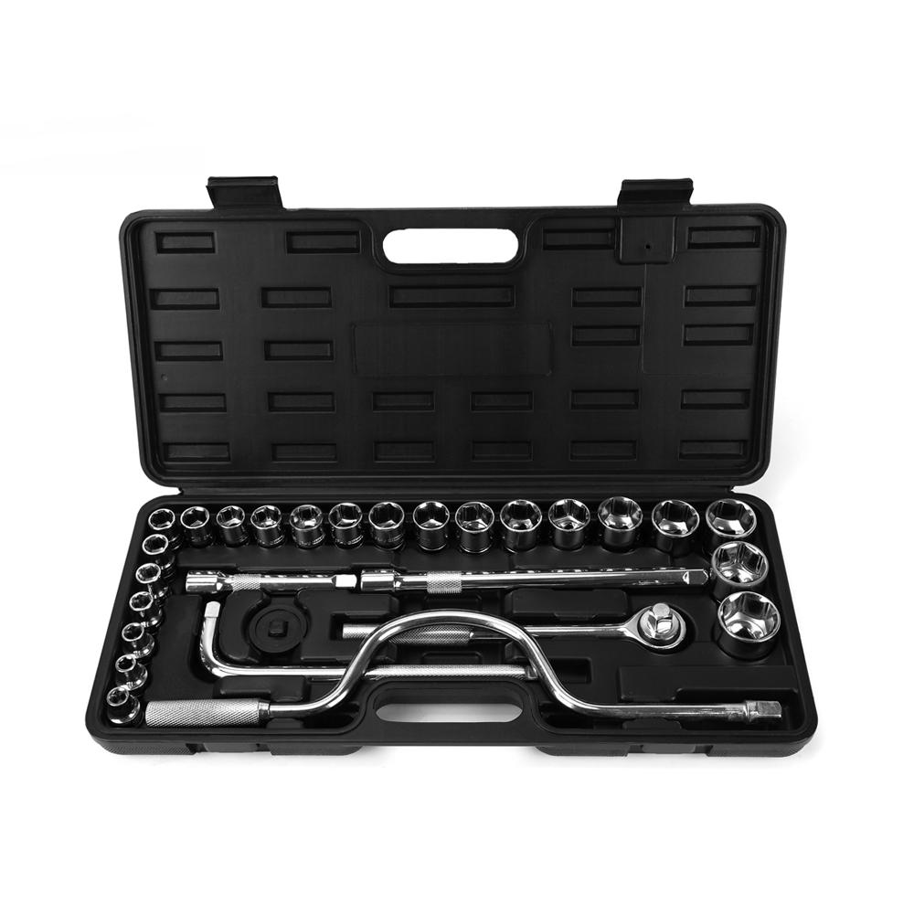 

1/2 Drive 28-Piece Professional Mechanics Tool Set Heavy-Duty Ratchet & SAE Socket Set with Case for Auto Truck & Garage Repair