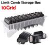 Portable 10 Grid Limit Comb Storage Box Universal Transparent Hair Clipper Caliper Box Large Capacity Salon Hairdressing Tools