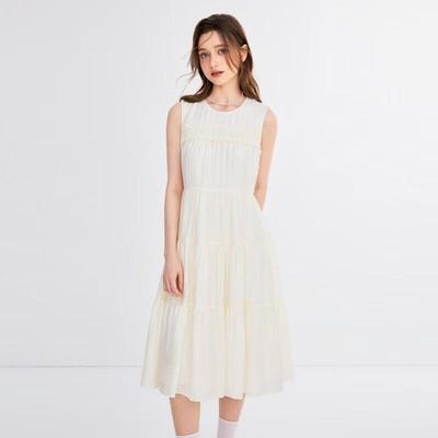Ledian Gathered Tiered Sleeveless Dress
