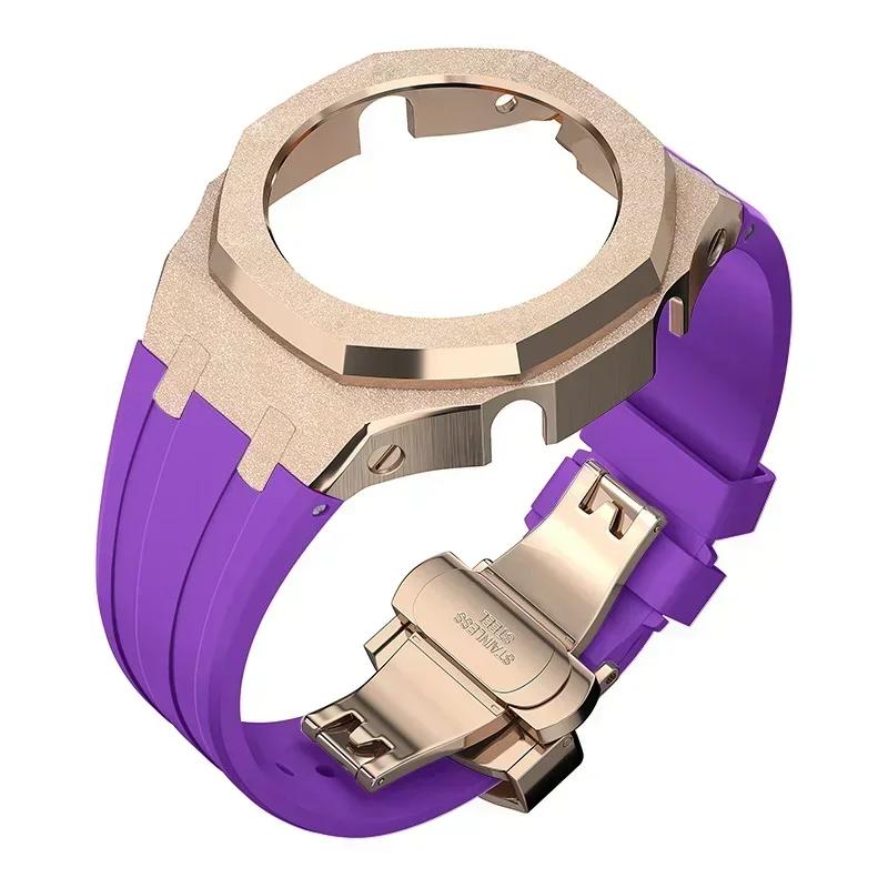 Zestaw modyfikacyjny Gen4 do Casioak GM2100 Metalowa obudowa ze stali nierdzewnej Gumowy pasek Zestaw do modyfikacji Akcesoria Casioak GM-2100 ze śrubami