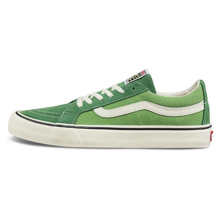 Vans Sk8 Low Reissue Sf Canvas Round Toe Lace-Up Low-Top Skate Shoes Unisex sneaker Grass-Green VN0A4UWI4WS