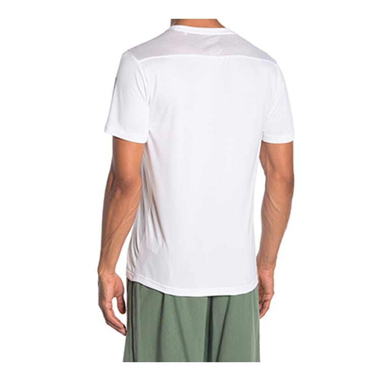 adidas T Shirts Men's White Crew Neck Moderate Straight Fit EK2855