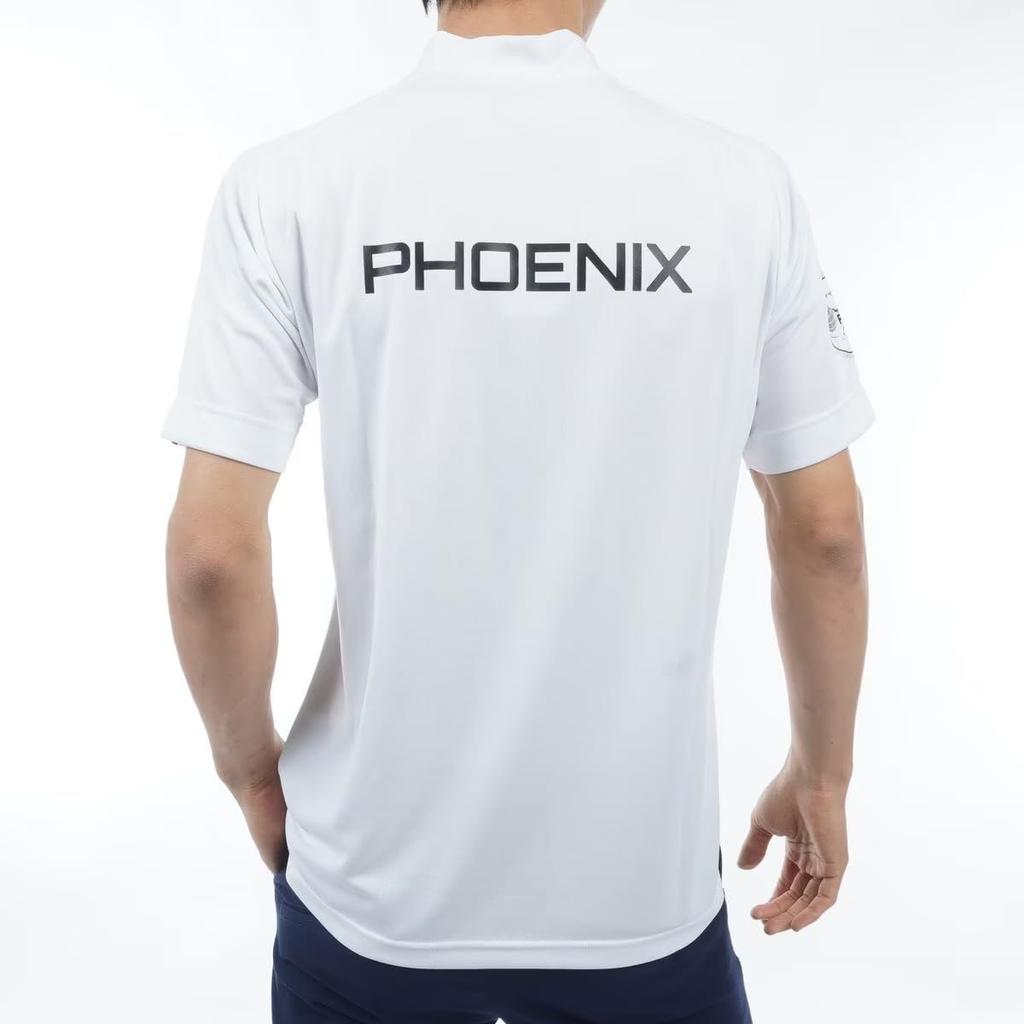 Shirt Highly Golf M [Pin Apparel] Men's Short-sleeved High-neck (moisture-wicking, Quick-drying, Breathable) / / 621-4167315 030_White