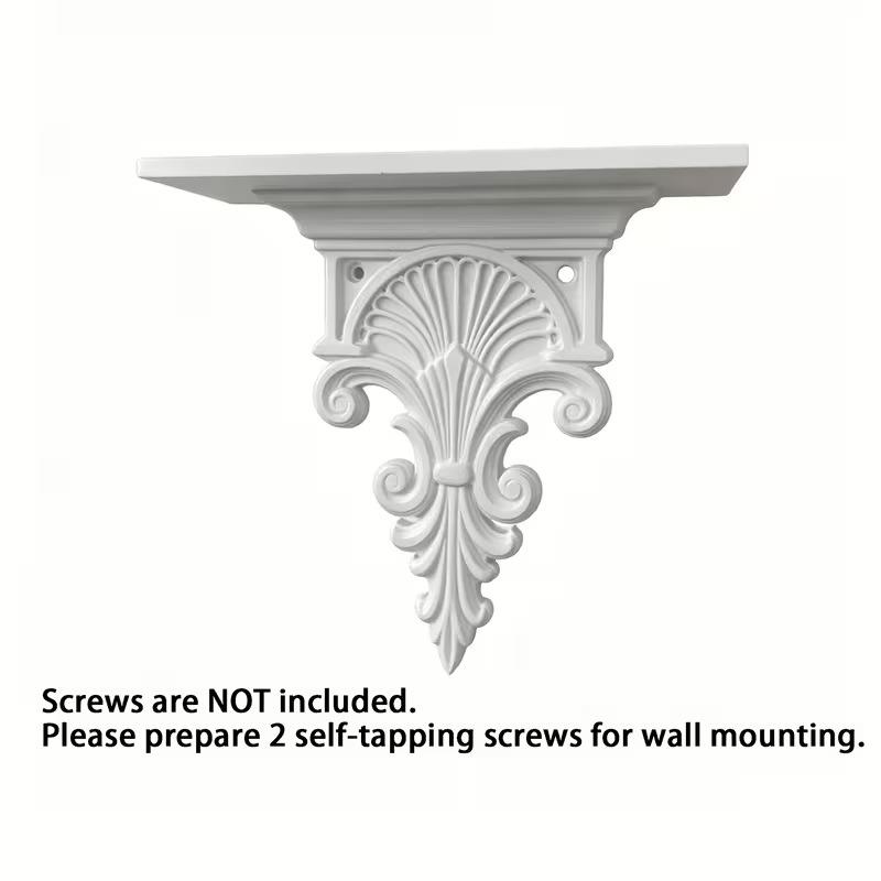 Vintage Gothic Carved 3D Printing Floating Shelf Wall Mount Display Rack for Small Decor Items Home Wall Decoration