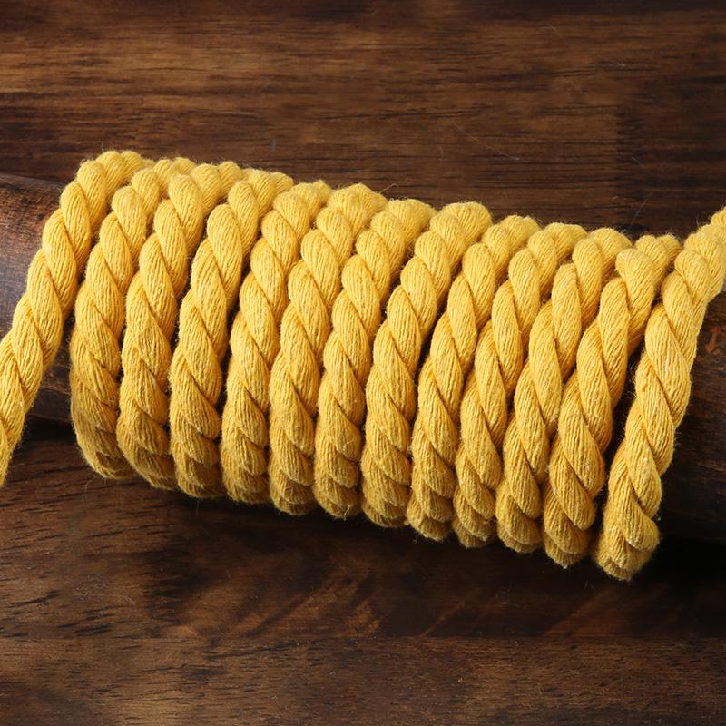 Sturdy Handmade Three-Strand Cotton-Hemp Rope for DIY Projects - Thick White Binding or Air Conditioner Water Pipe