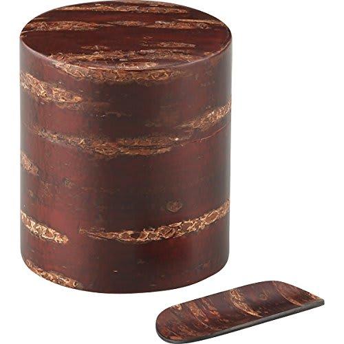 Tomioka Shoten Birch Craft Flat Tea Caddy and Strainer Set, 150g, Product Code: 332055