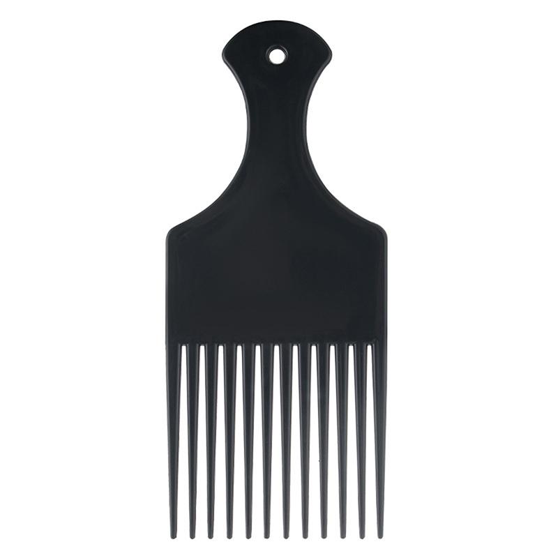 Wide Teeth Brush Pick Comb Fork Hairbrush Insert Hair Pick Comb Plastic Gear Comb For Curly Afro Hair Styling Tools