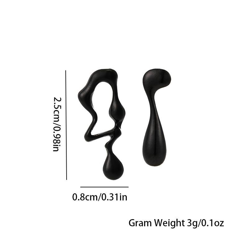 Einfache unregelmäßige Linien, Wassertropfen-Ohrringe, Schmuckstücke, modische und vielseitige neue Stecker für Damen