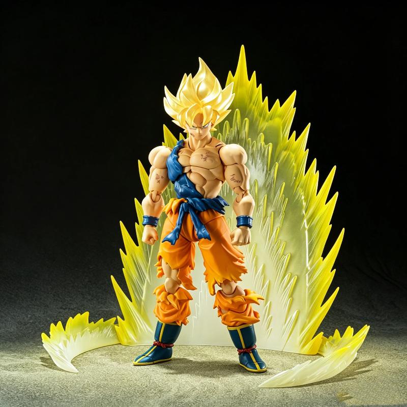 16cm SHF Dragon Ball Battle Damaged SSJ2 Goku Articulated Action Figure Super Saiyan Awakening TNT Limited Anime Model Toy Gifts