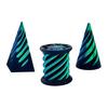3Pcs 3D Printed Spiral Cone Figurine Impossible Passthrough Sculpture Vortex Thread Illusion Stress Relief Mini Spiral Pyramid Cylinder Fidget Toy