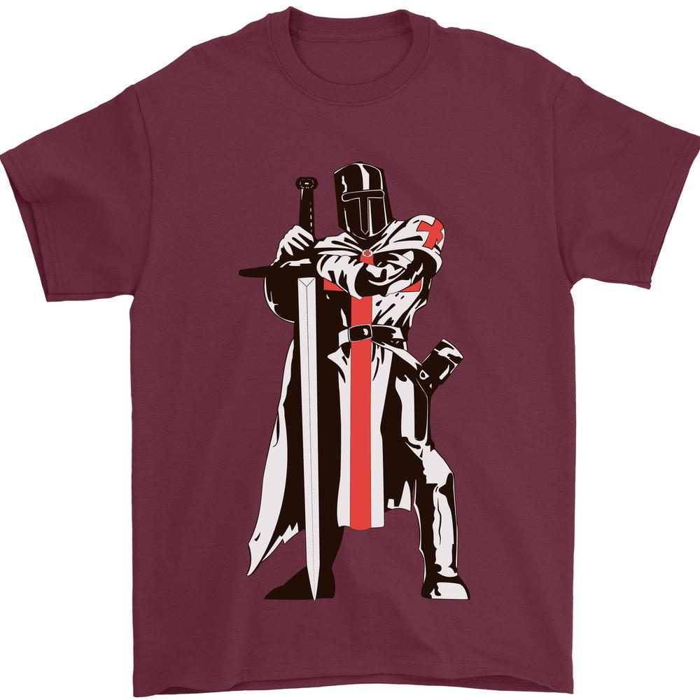 St Georges Day Knights Templar Sword Unisexs TShirt 100 Cotton S