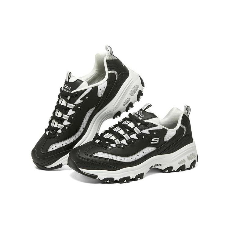 (WMNS) Skechers D'Lites 1.0 'Black White' Women's 149925-BKW