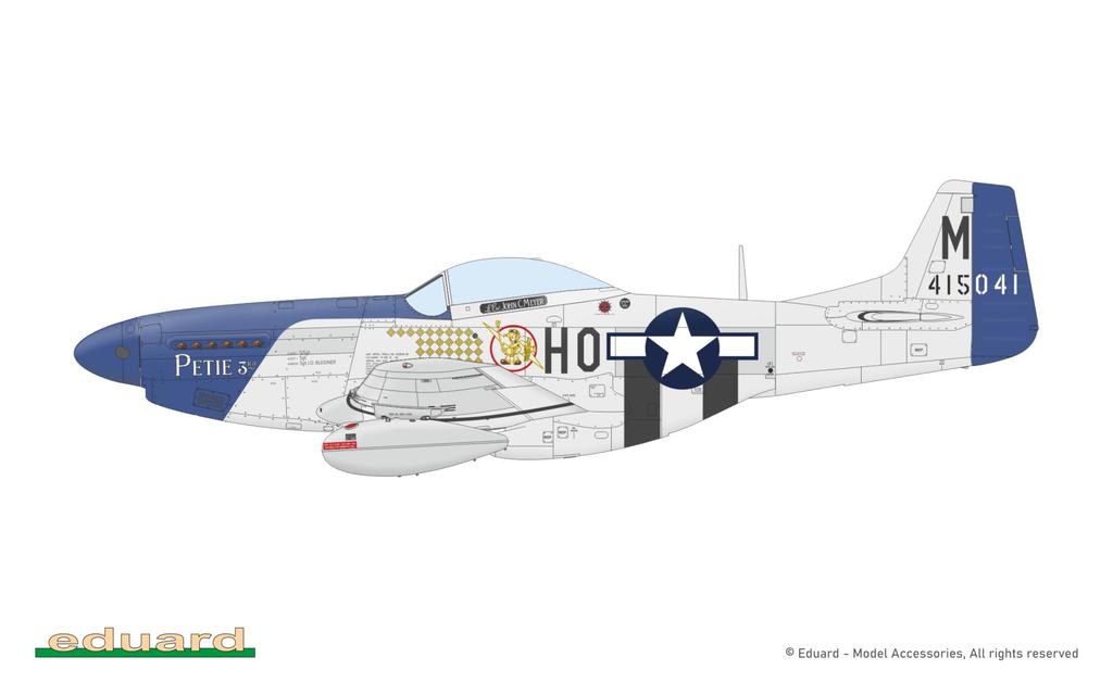 Eduard 1/72 P-51D Mustang Profipack Plastic Model Kit EDU70173 (Airplane)