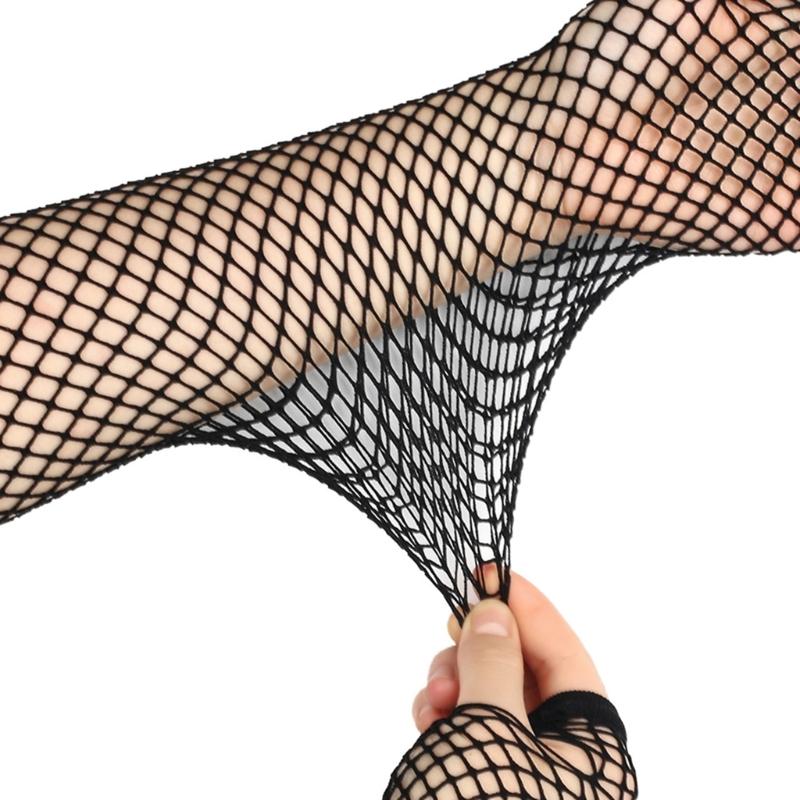 Fishnet Arm Gloves Women Fingerless Gloves Sexy Club Arm Sleeves Party Handwear Fishnet Gloves Music Festival Gloves