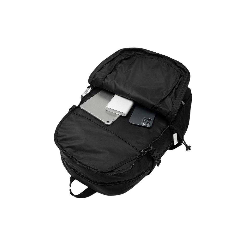 Li Ning Skateboard Series Printed Zipper Closure Nylon Backpack Unisex Backpack Black ABSU059-1