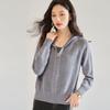 Women's Cable Knit Wool Cardigan Hoodie - Autumn/Winter Loose Sweater Top