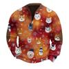 Mens Christmas Sweater Zip Up Sweatshirts Vintage Knit Graphic Sweatshirt Xmas Stand Collar Pullover