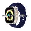 iWatch7 Diamond Buckle Horizontal Stripe S9 Silicone Strap for Apple Watch 8/Ultra