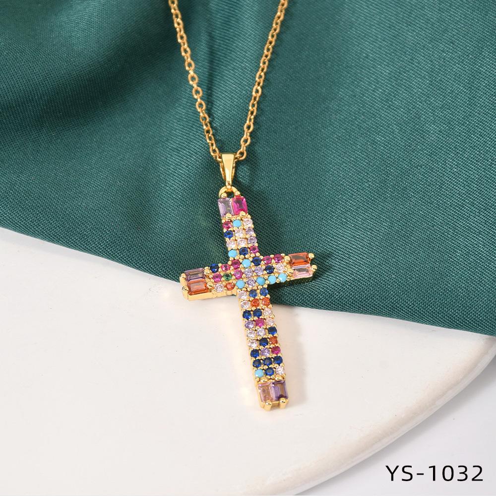 Fashion Trendy Titanium Steel Cross Necklace Women Luxury Versatile Accessory