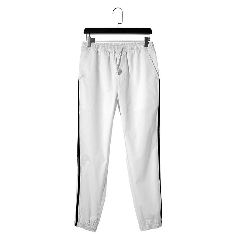 Mens Striped Slim Fit Ankle Pants Casual Tapered Trousers Wear