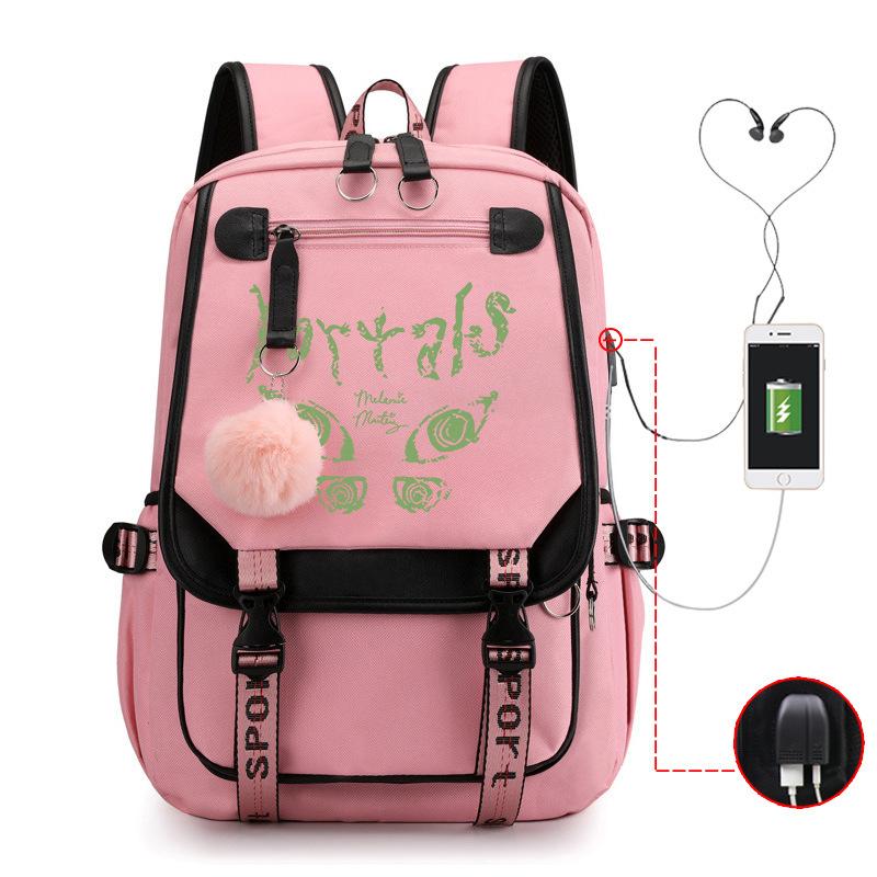 Peripheral Printed Backpack Female Fashion Student Multifunctional Casual School Bag