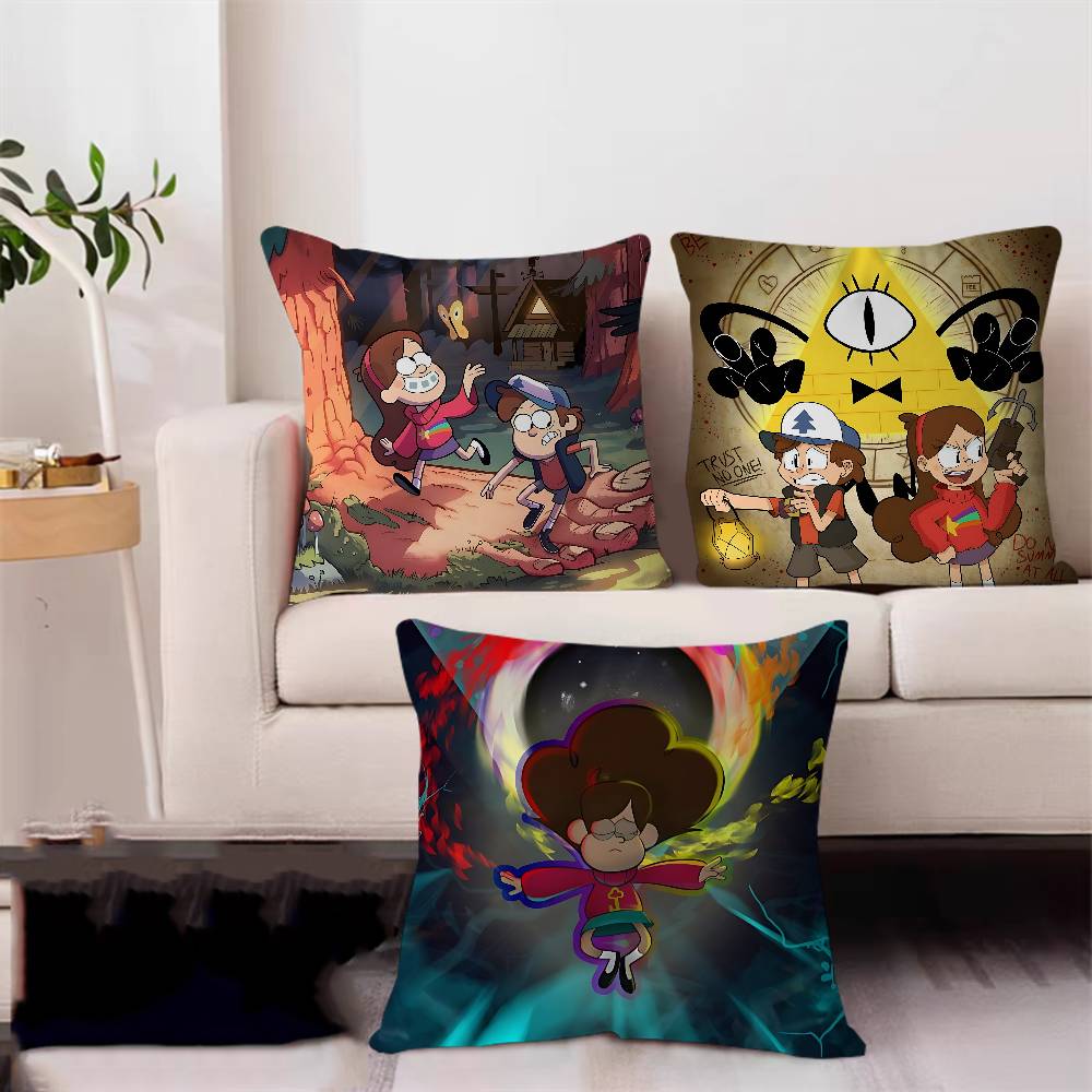 Gravity Falls Stitch Lucky Dragon Pillow Cover Sofa Cushion Cover Home Room Decoration Children Gift