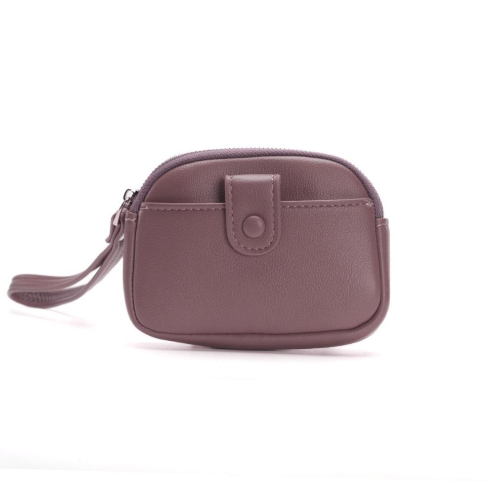 Solid Color Handheld Wallet Korean Style Small Item Bag Simple Zipper Coin Purse Outdoor