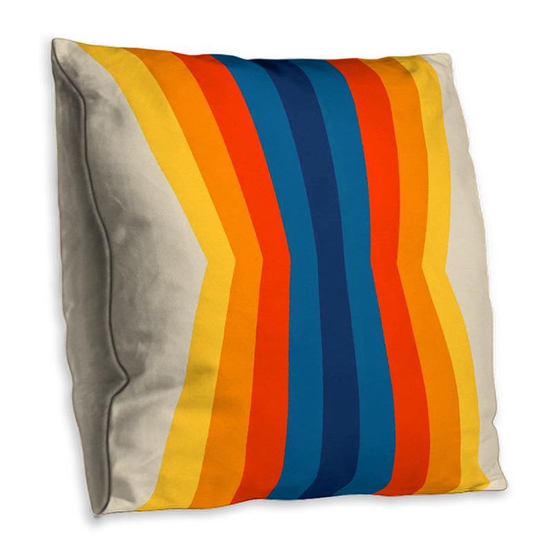 Geometric Creative Drawing Living Room Sofa Polyester Pillowcase Bedroom Bed Double-sided Cushion Cover Square Sofa Pillowcase